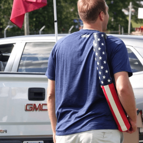american flag golf cart cooler