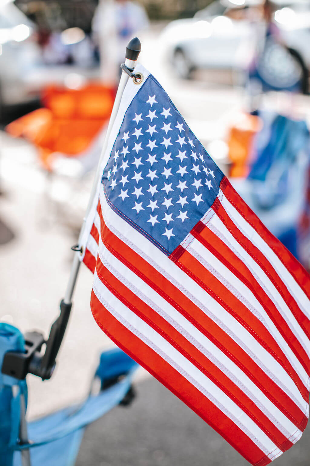 flag pole for golf cart with american flag