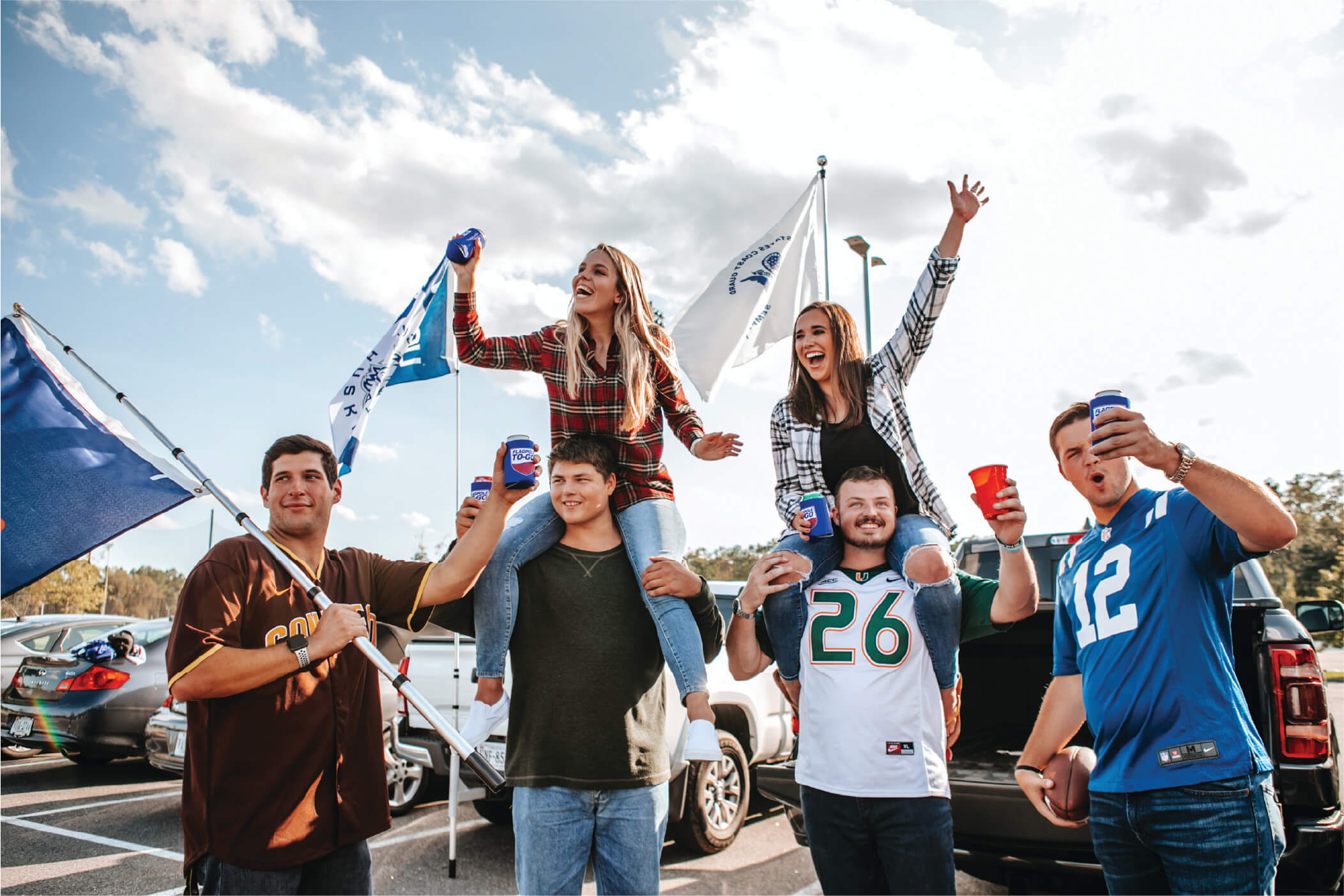 flagpole to-go tailgate party