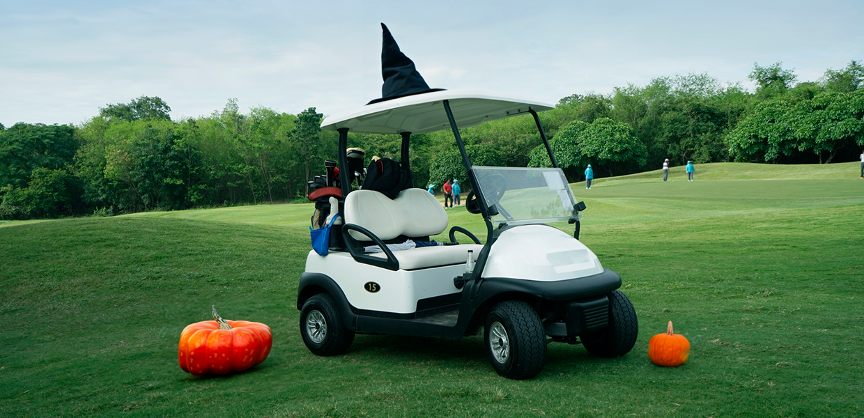 decorate golf cart halloween
