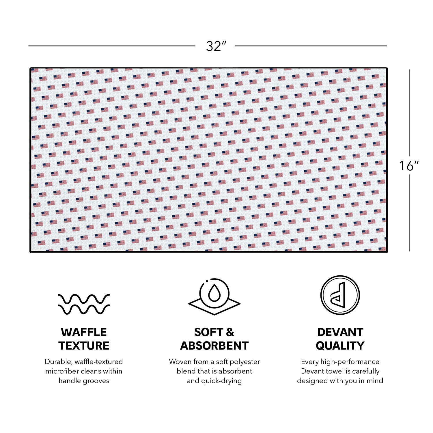 Ultimate Microfiber Towel | Micro American Flag