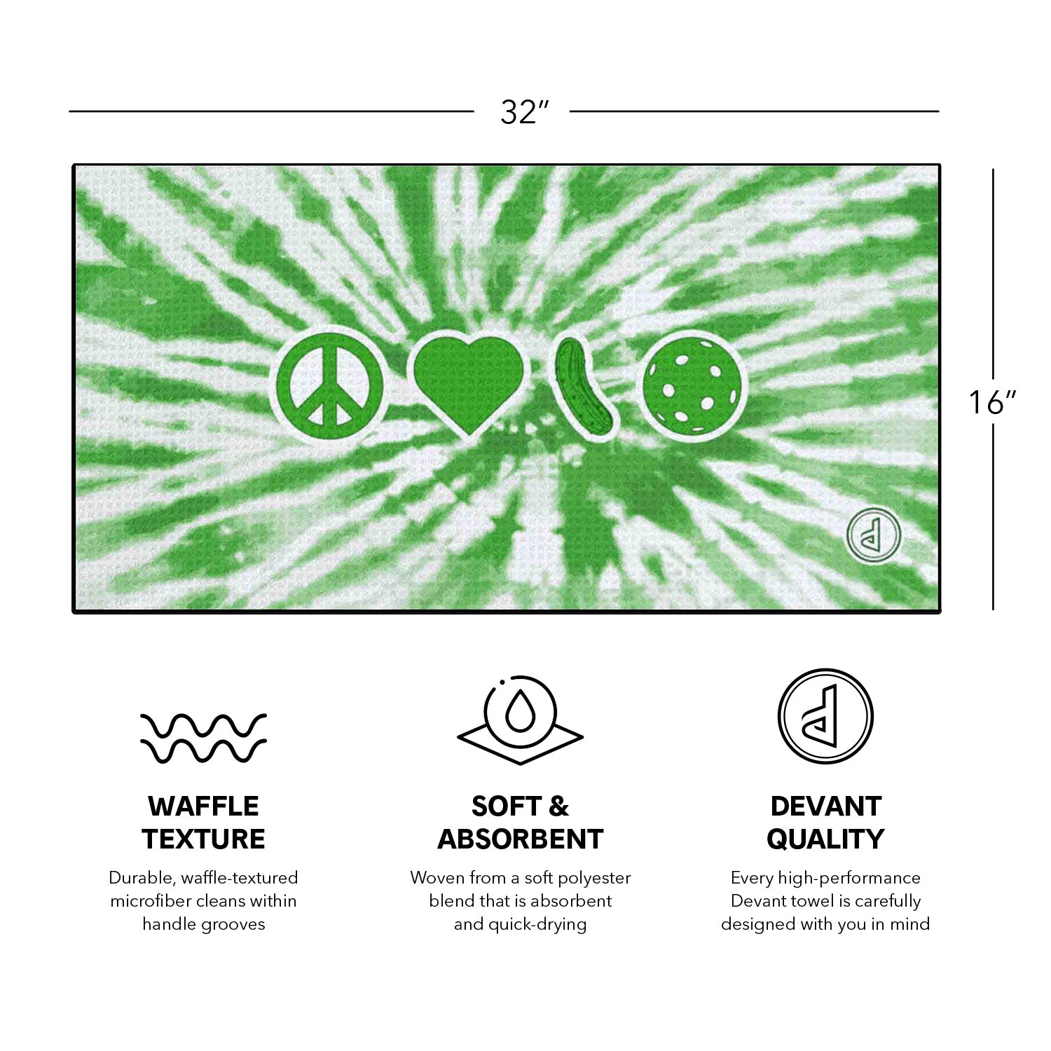 Ultimate Microfiber Towel | Peace, Love, Pickleball