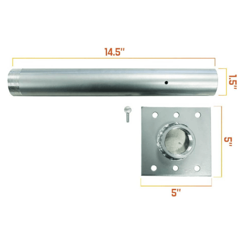 deck flag pole mount size specifications