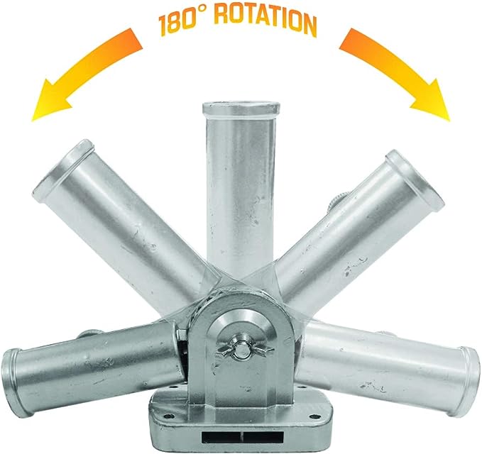 pole wall mount 180 degree angles